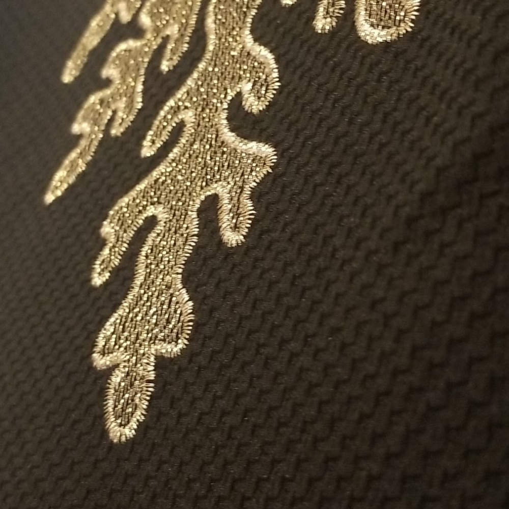 PAPAGALLO sheath  texture embroidered detail dress - Picture 7 of 7